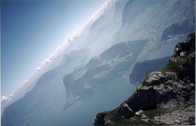 View fro Pilatus Mountain over Luzerne.