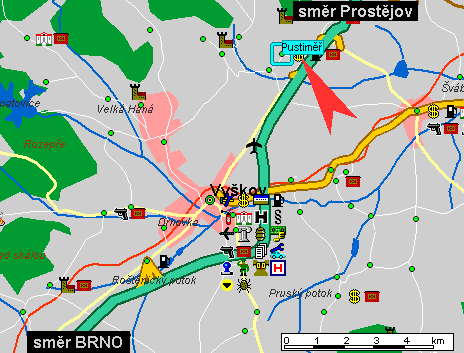 mapa VMH