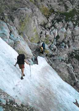 sn�h pod sedlem Viehljoch