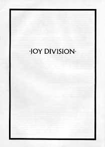 Bro�ura o Joy Division /4 kB