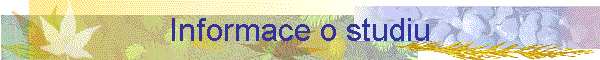 Informace o studiu