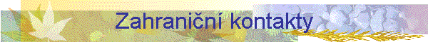Zahranin kontakty