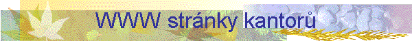 WWW strnky kantor