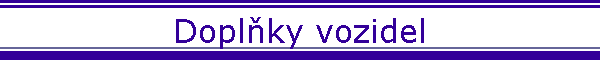 Dopl�ky vozidel