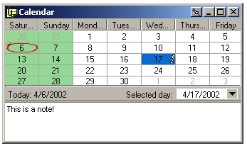 Calendar Window