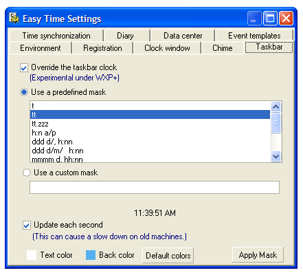 The Taskbar Options